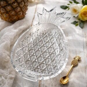 Vintage Shannon Crystal Pineapple‎ Serving Dish by Godinger